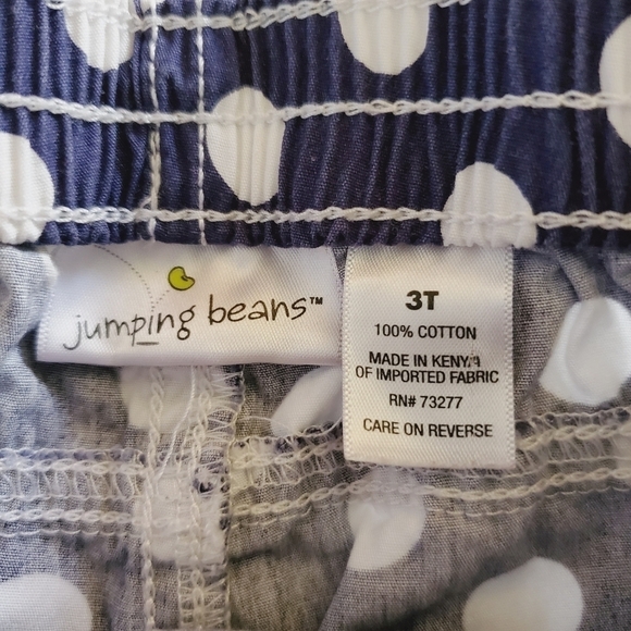 K1047 * Jumping Beans Girls Polka Dot Pants Blue/White Size 3T - Picture 4 of 7
